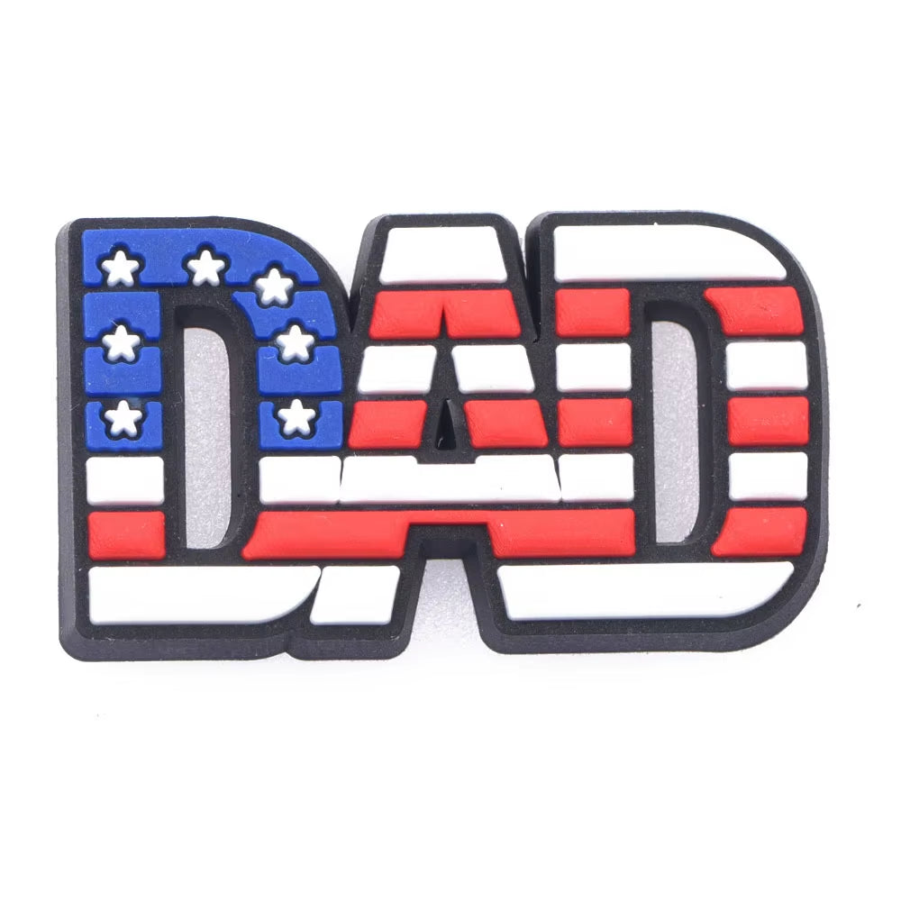 Shoes Charms for DAD PVC Shoes Decoration for Clogs Bracelet Shoes Sandals Accessories for Men Father'S Day Birthday Gift