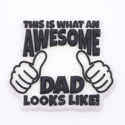 Shoes Charms for DAD PVC Shoes Decoration for Clogs Bracelet Shoes Sandals Accessories for Men Father'S Day Birthday Gift