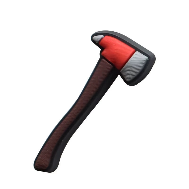 1Pcs PVC Fireman Shoe Charms for Crocs DIY Badge Woman Clogs Buckle Kids Pins Decoration Jeans Shoe Accessories X-Mas Gift