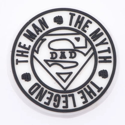 Shoes Charms for DAD PVC Shoes Decoration for Clogs Bracelet Shoes Sandals Accessories for Men Father'S Day Birthday Gift