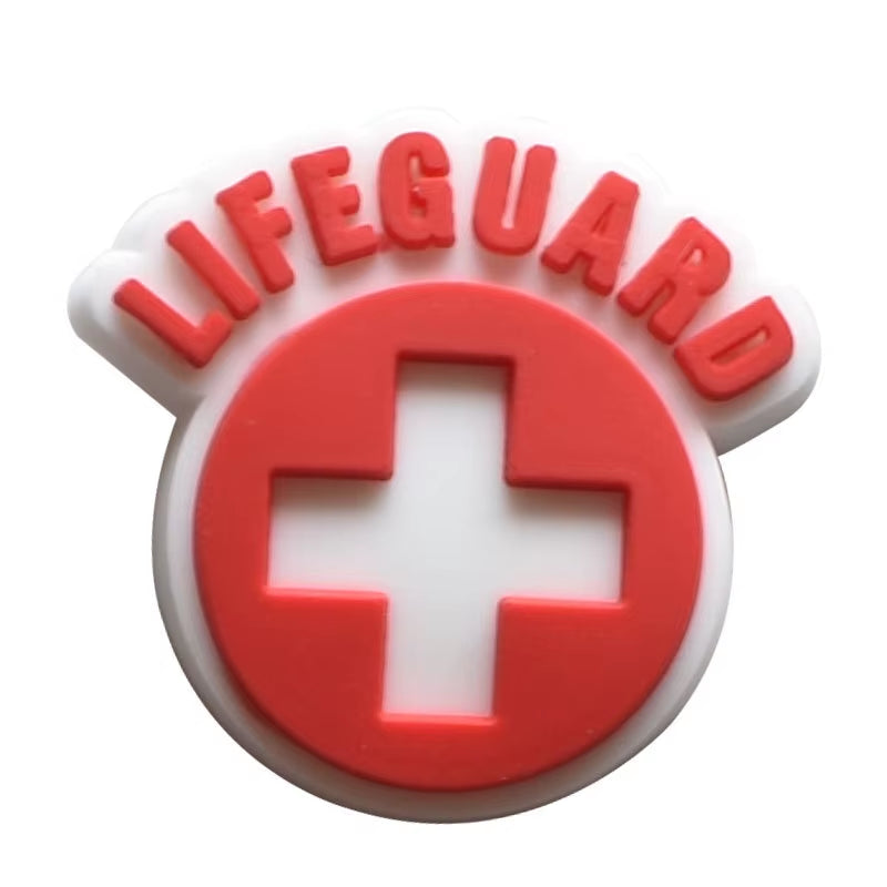 1Pcs PVC Fireman Shoe Charms for Crocs DIY Badge Woman Clogs Buckle Kids Pins Decoration Jeans Shoe Accessories X-Mas Gift