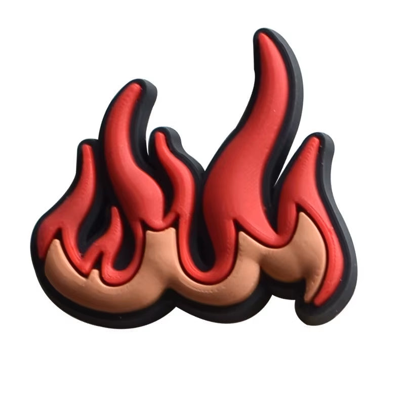 1Pcs PVC Fireman Shoe Charms for Crocs DIY Badge Woman Clogs Buckle Kids Pins Decoration Jeans Shoe Accessories X-Mas Gift